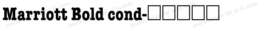 Marriott Bold cond字体转换